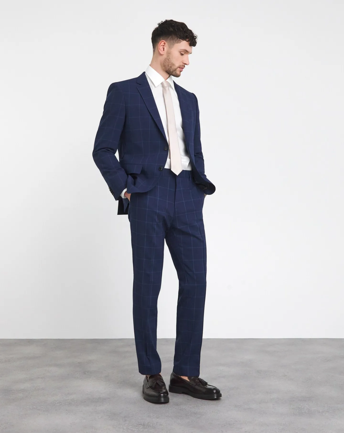 BOSS Slim Fit Check Suit Jacket