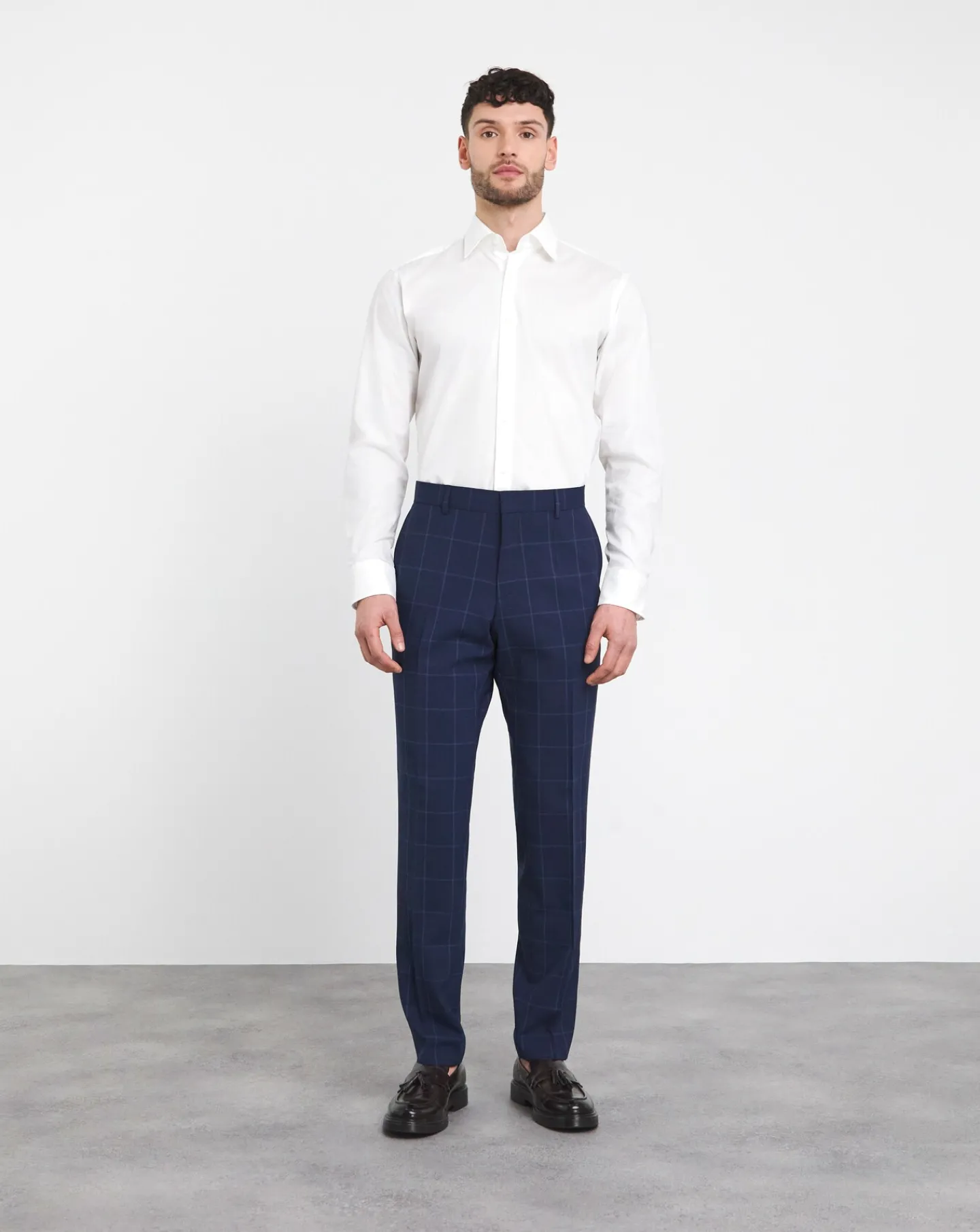 BOSS Slim Fit Check Suit Trouser