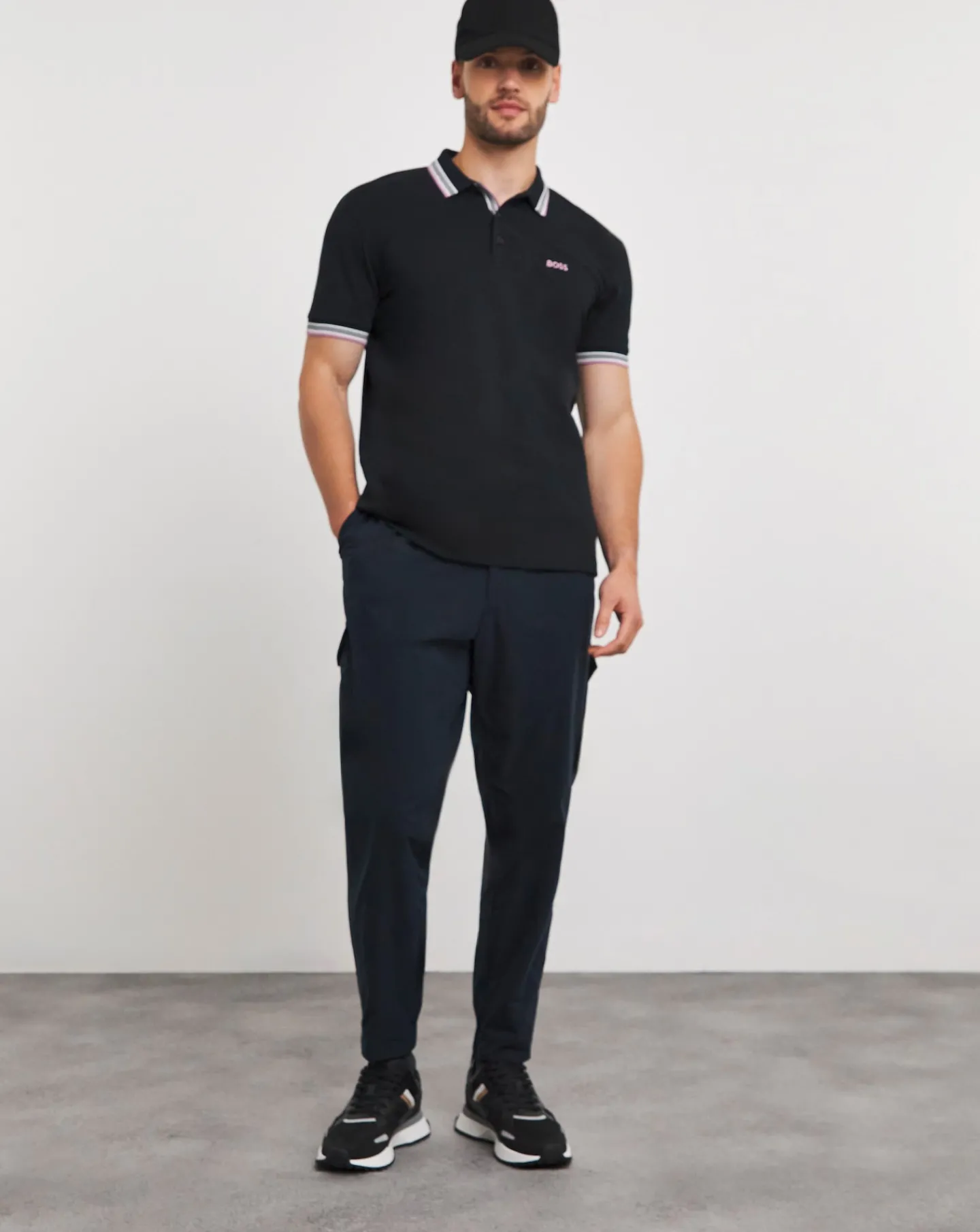 BOSS Tapered Cargo Trouser Dark Blue