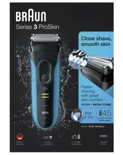 Braun Series 3 Wet and Dry 3040s Rechargeable Shaver