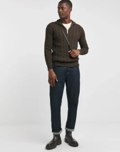 Jacamo Cable Knit 1/4 Zip Jumper