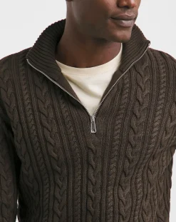 Jacamo Cable Knit 1/4 Zip Jumper
