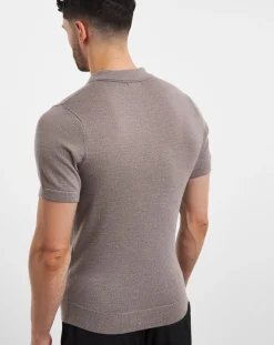 Jacamo Merino Wool Knitted Polo Slim Fit