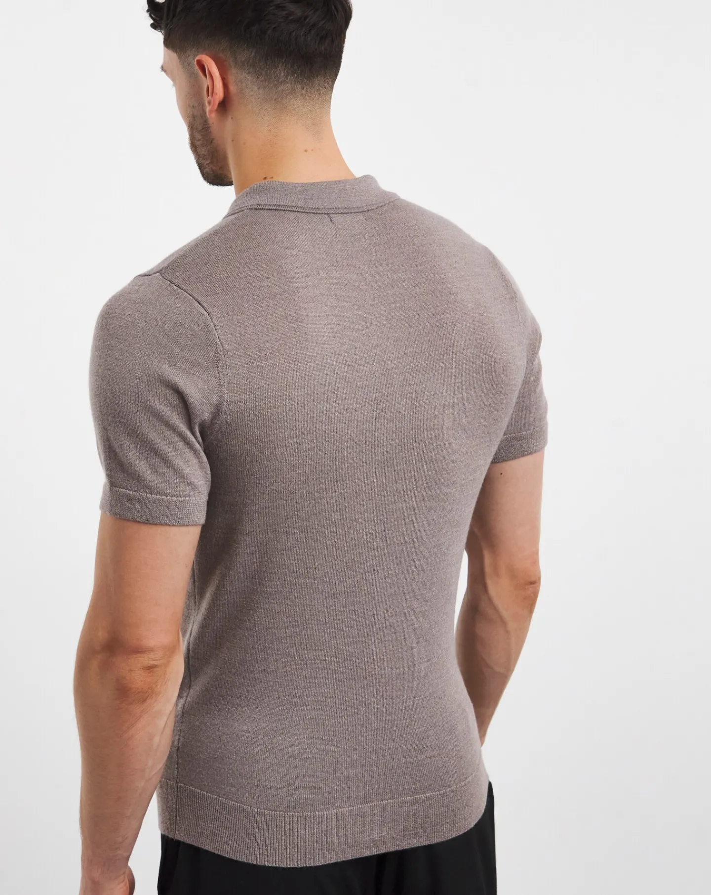 Jacamo Merino Wool Knitted Polo Slim Fit