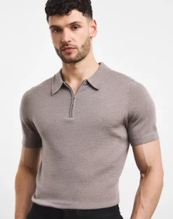 Jacamo Merino Wool Knitted Polo Slim Fit