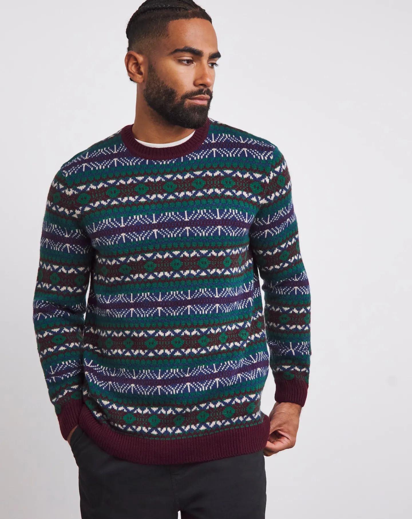 Jacamo Crew Neck Fairisle Jumper