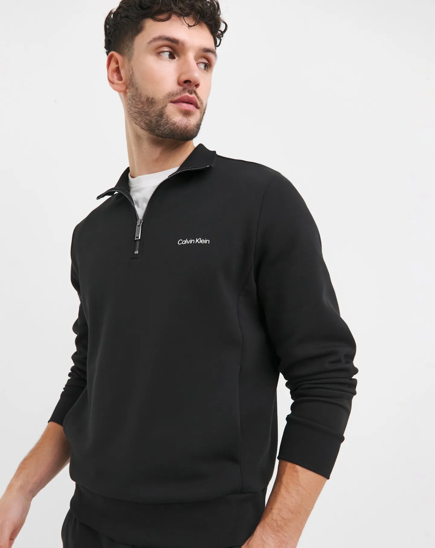 Calvin Klein Micro Logo 1/4 Zip Sweatshirt