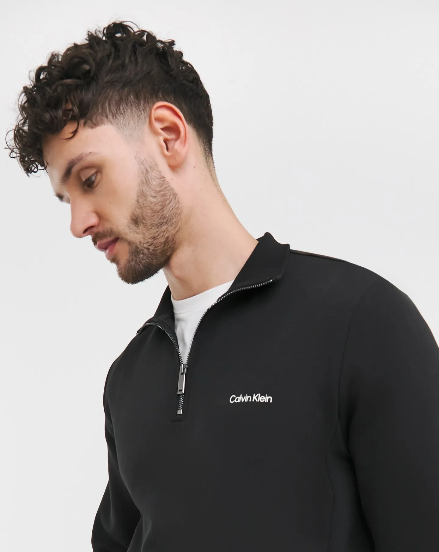 Calvin Klein Micro Logo 1/4 Zip Sweatshirt