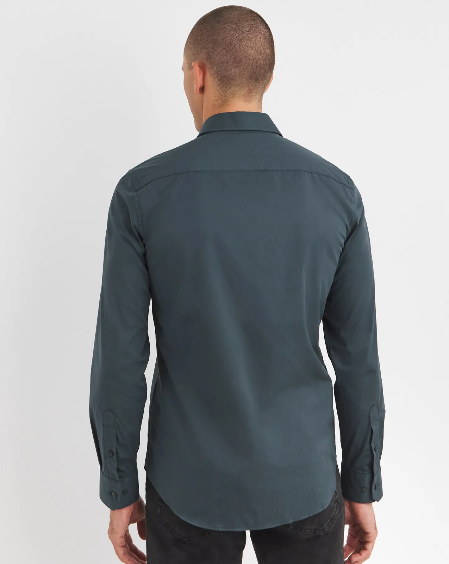 Calvin Klein Classic Poplin Stretch Shirt Navy