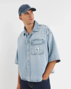 Calvin Jeans|Calvin Klein Jeans Calvin Klein Jeans Boxy Short Sleeve Denim Shirt