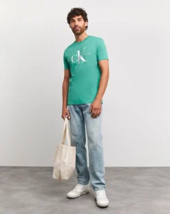 Calvin Klein Jeans Large Logo Green T-shirt