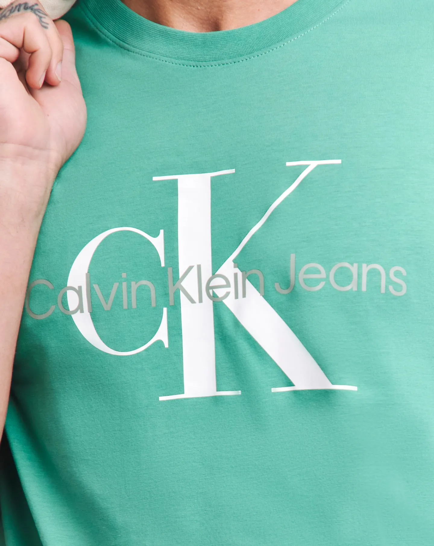 Calvin Klein Jeans Large Logo Green T-shirt