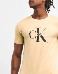 Calvin Klein Jeans Large Logo Pale Khaki T-shirt