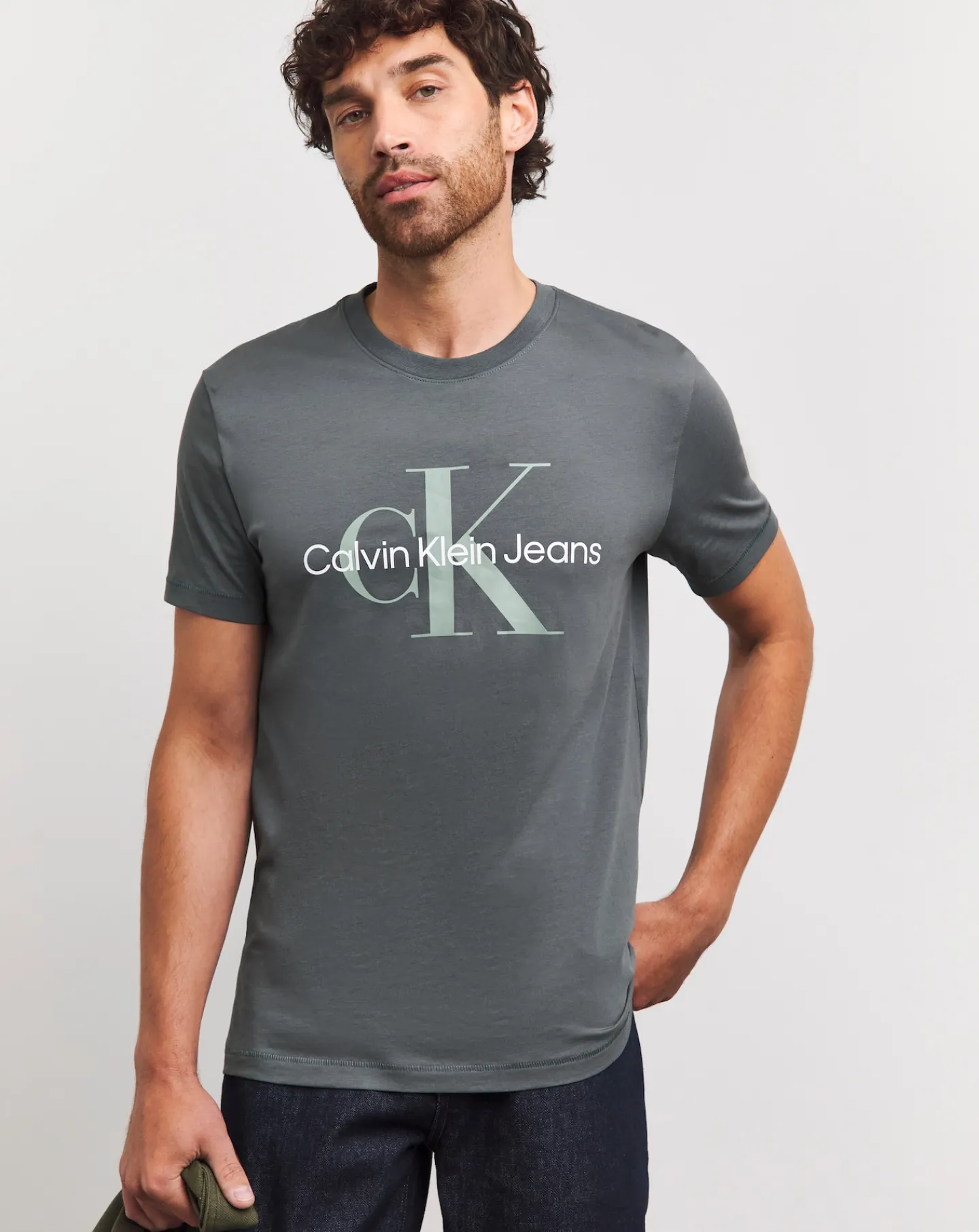 Calvin Klein Jeans Large Logo Grey T-shirt