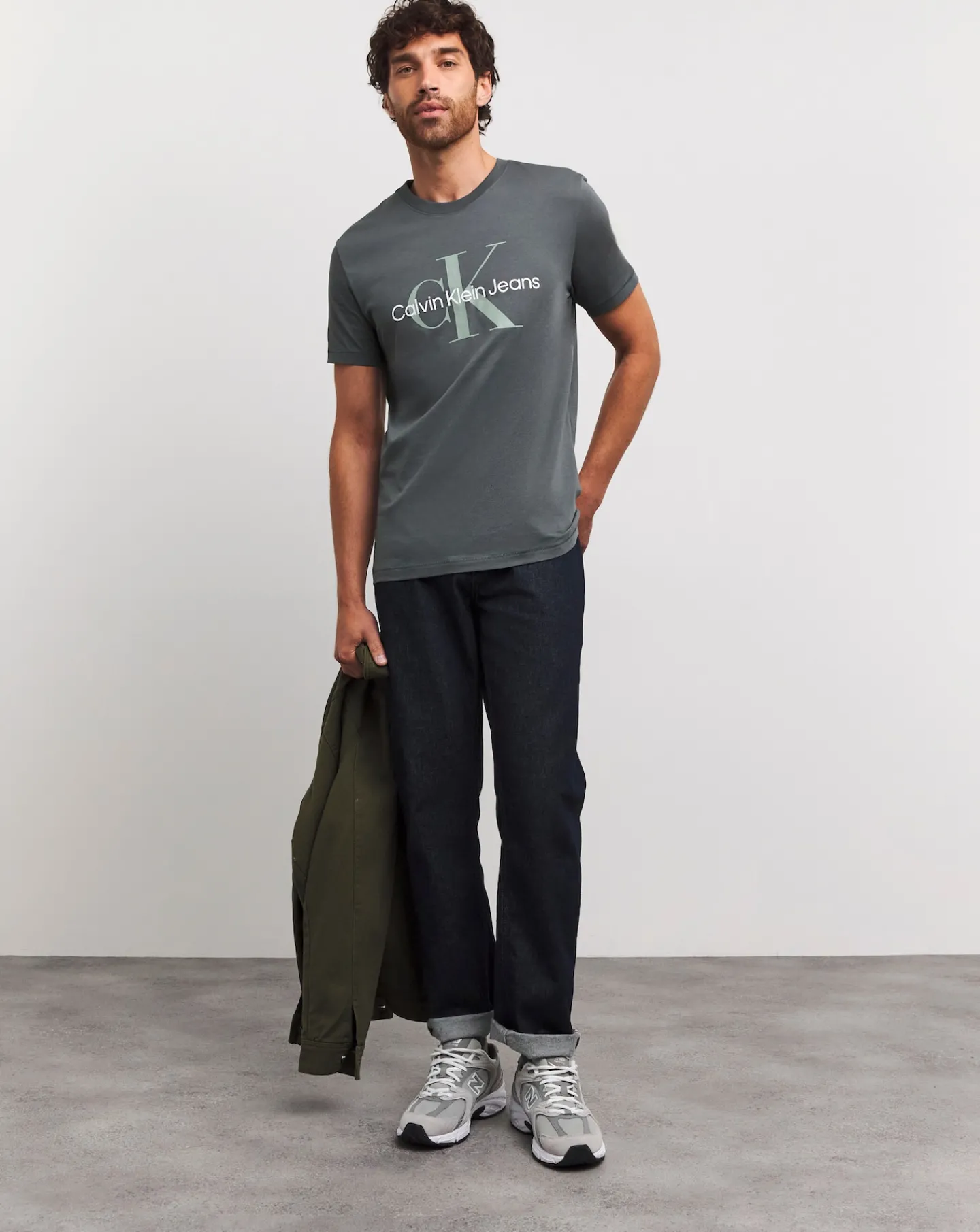 Calvin Klein Jeans Large Logo Grey T-shirt