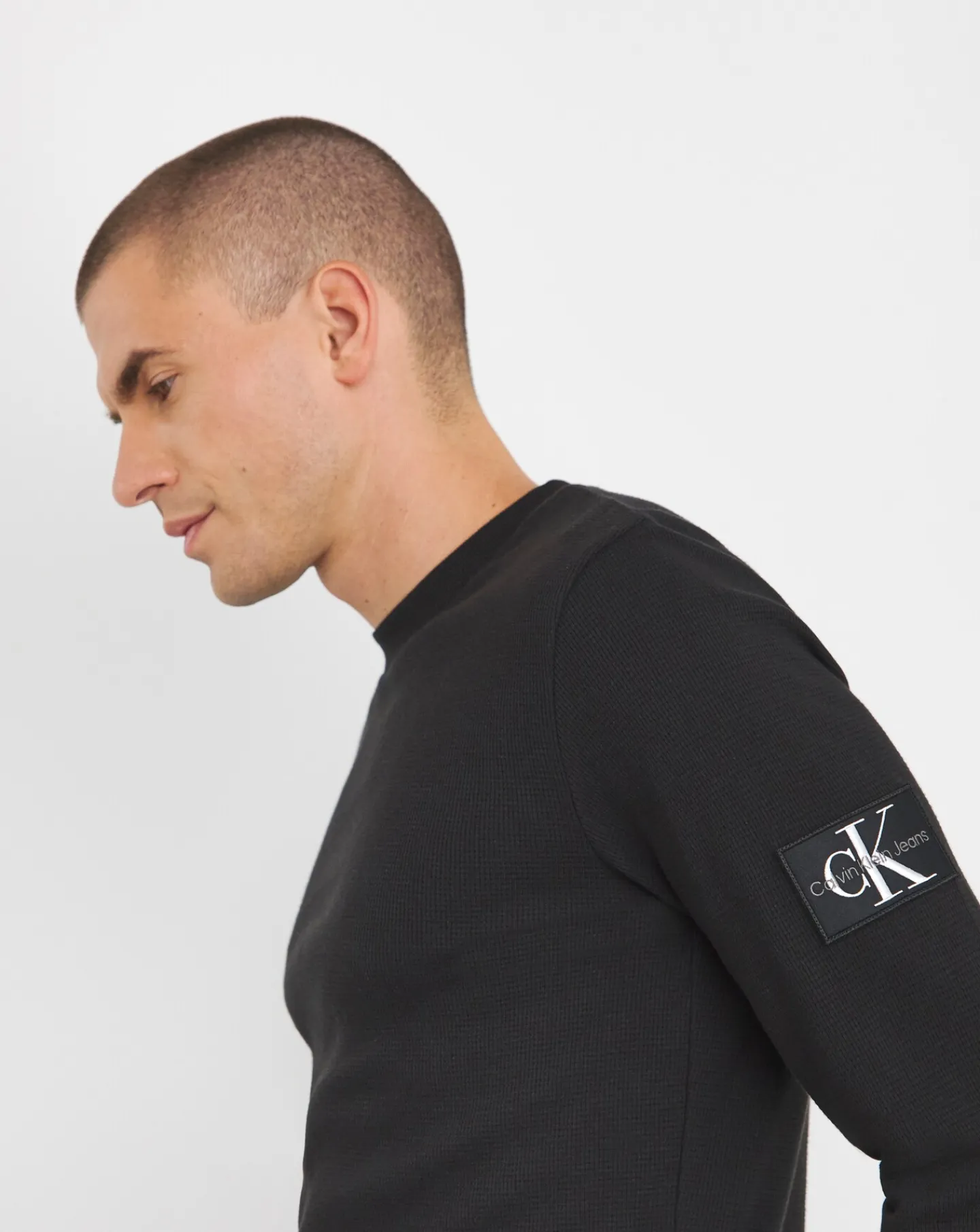 Calvin Klein Jeans Long Sleeve Waffle T-Shirt
