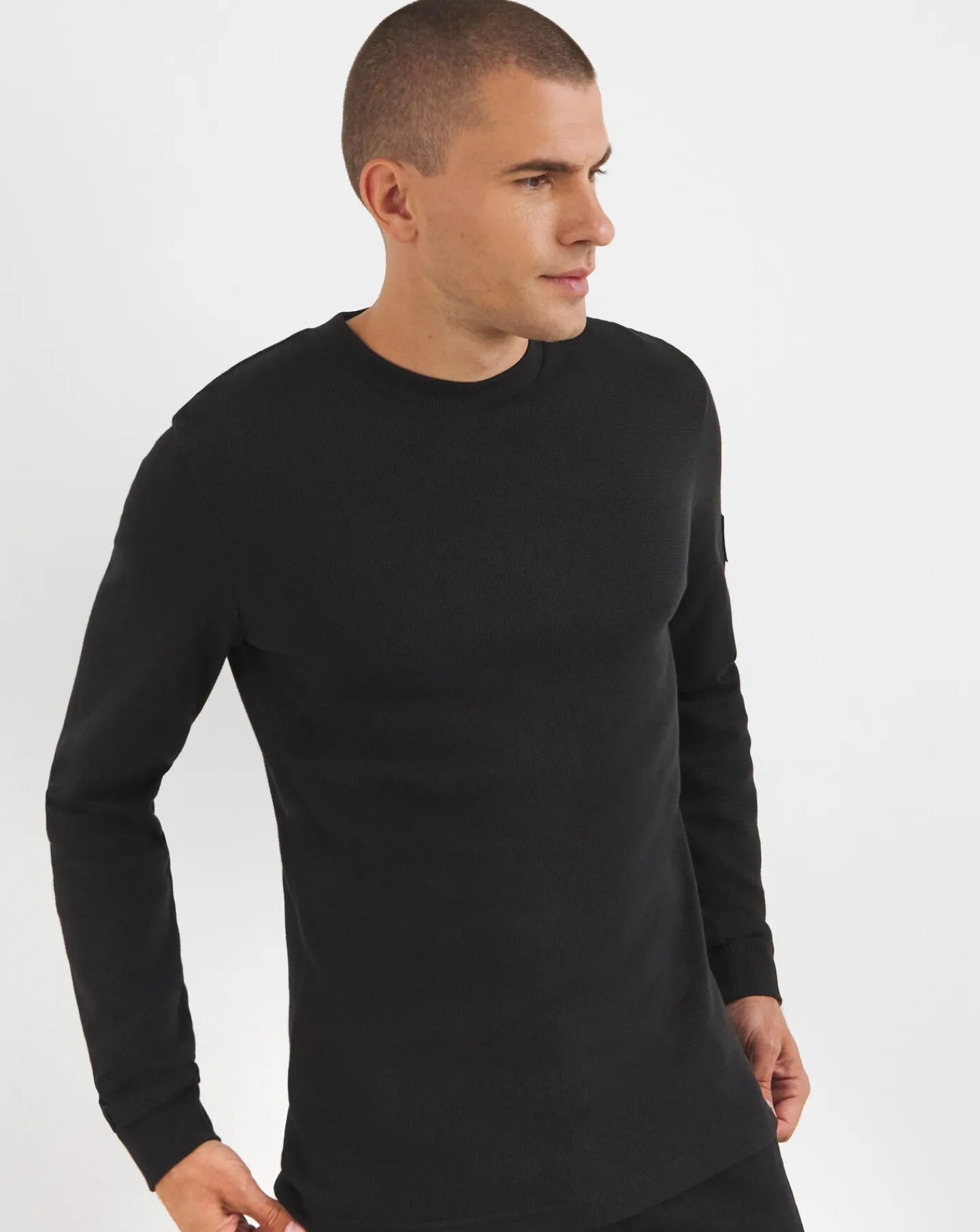 Calvin Klein Jeans Long Sleeve Waffle T-Shirt