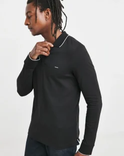 Calvin Klein Long Sleeve Stretch Tipped Polo