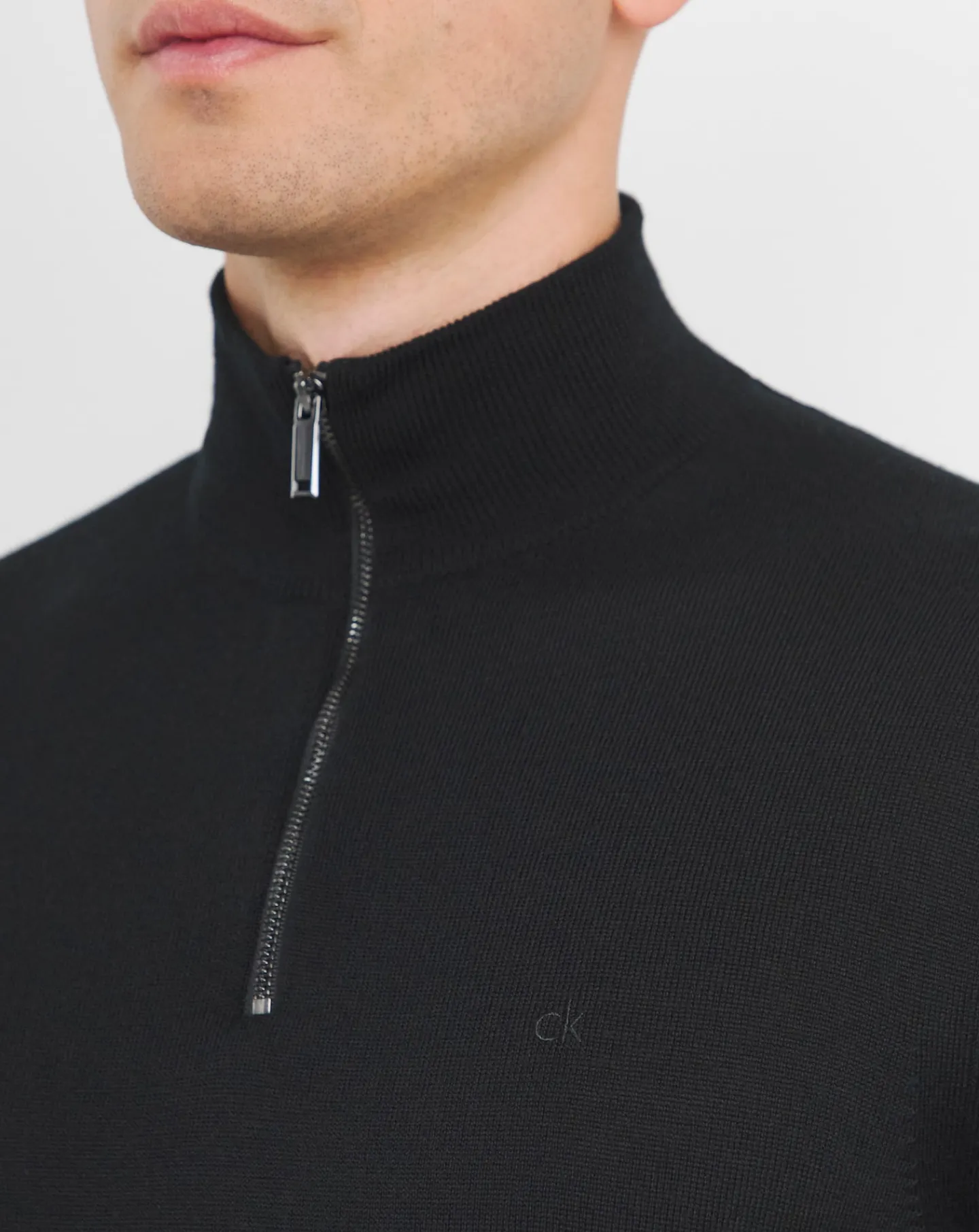 Calvin Klein Merino Quarter Zip Jumper