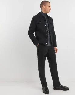 Calvin Klein Merino Quarter Zip Dark Grey Jumper