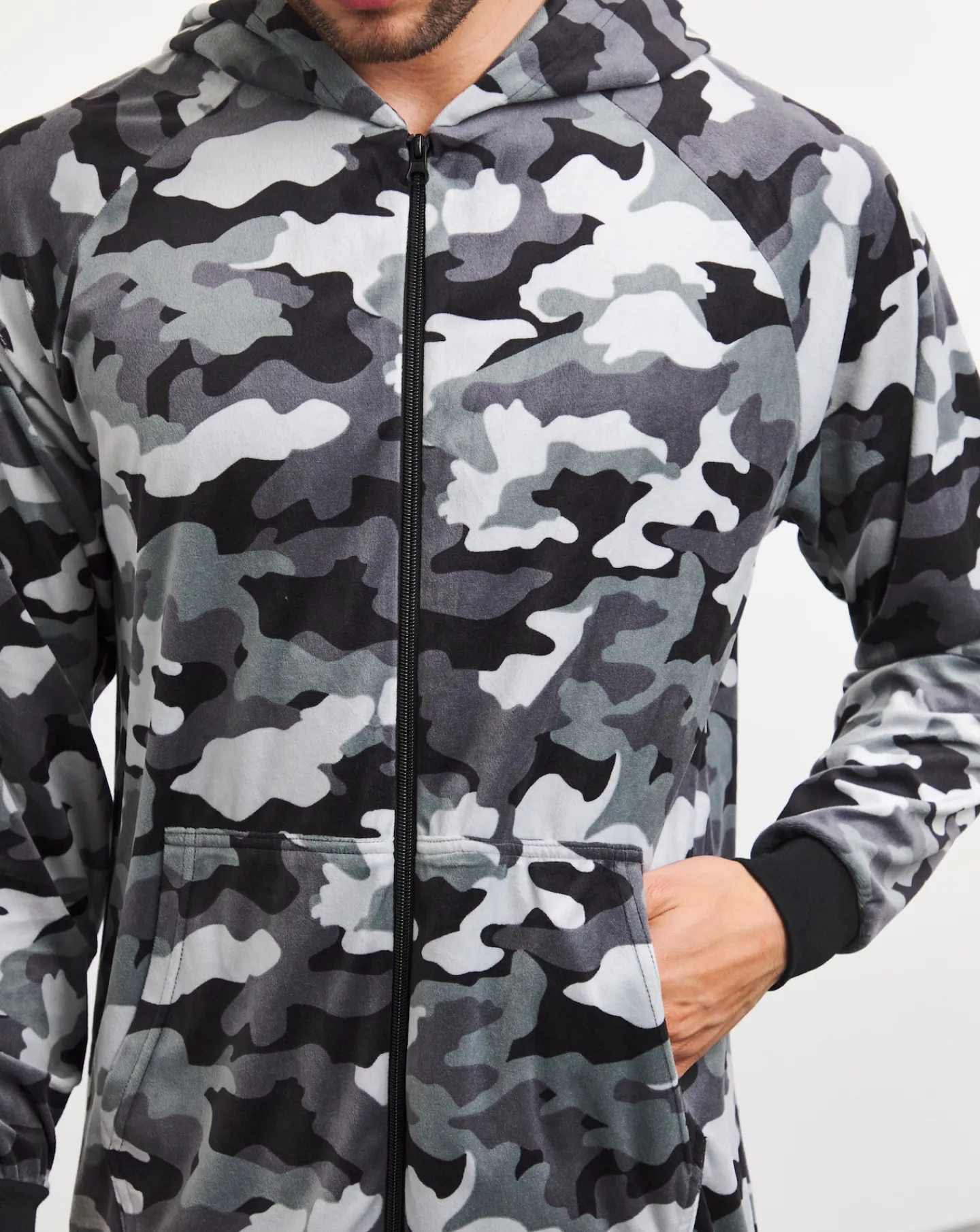 Jacamo Camo Fleece Onesie