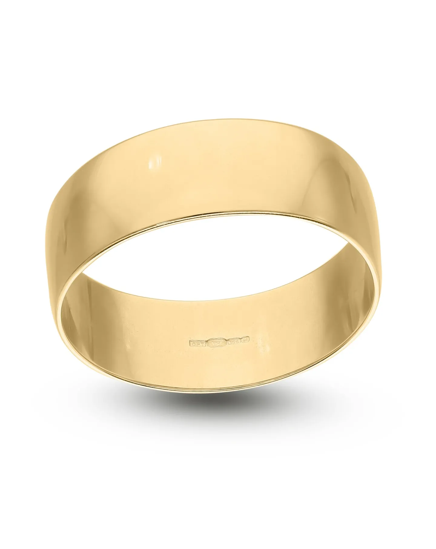 Jacamo 9Carat Yellow Gold Polished D Shape 6MM Wedding Ring