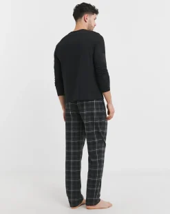 Jacamo Check Fleece Bottom Lounge Set