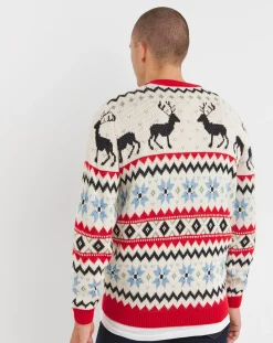 Jacamo Christmas Fairisle Relaxed Fit Jumper