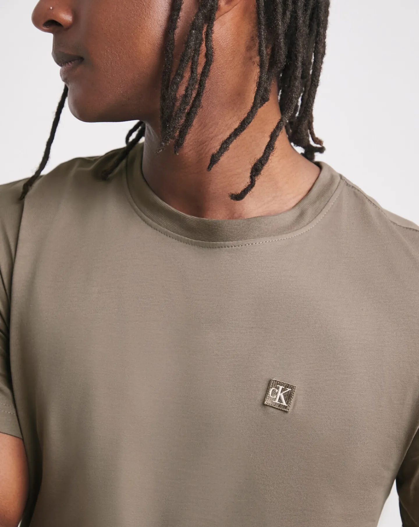 Calvin Klein Jeans CK Jeans Light Brown Embroidered Logo T-Shirt