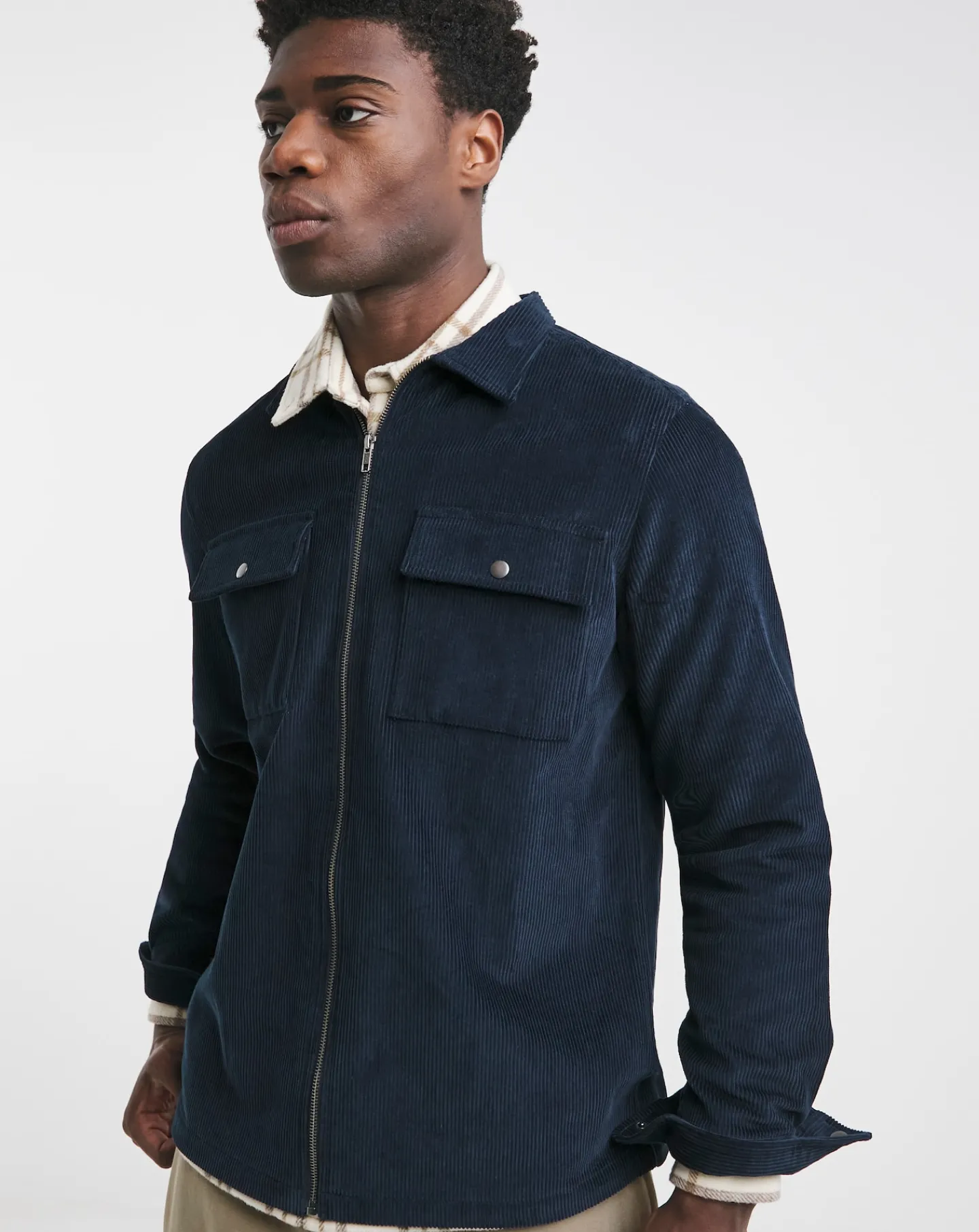 Jacamo Cord Zip Through Overshirt