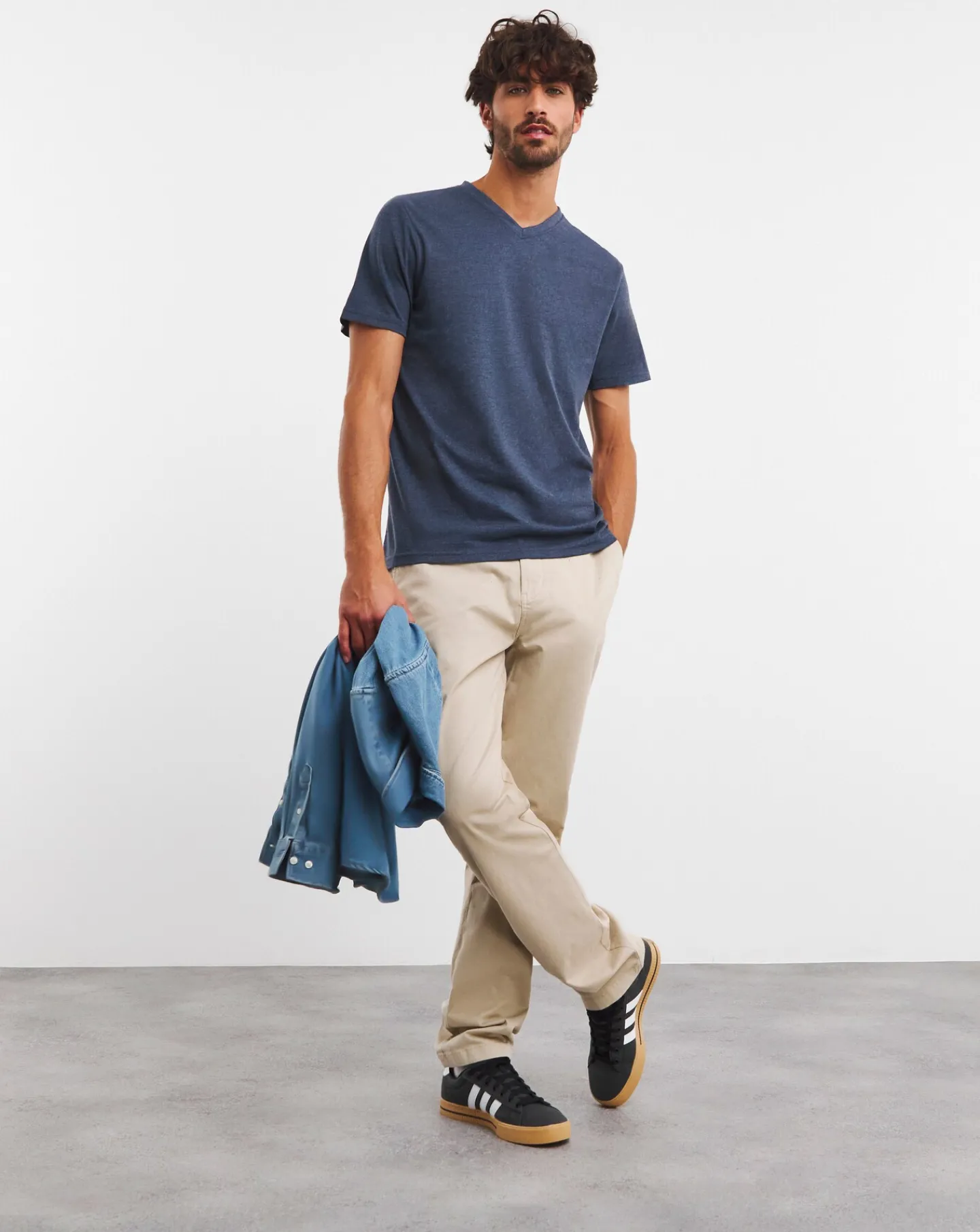 Jacamo Core Pure Cotton V Neck T-Shirt