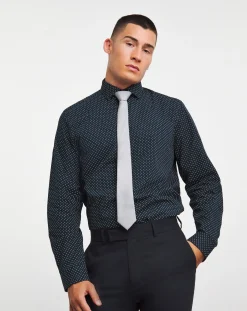 Jacamo Cutaway Collar Polka Dot Formal Shirt