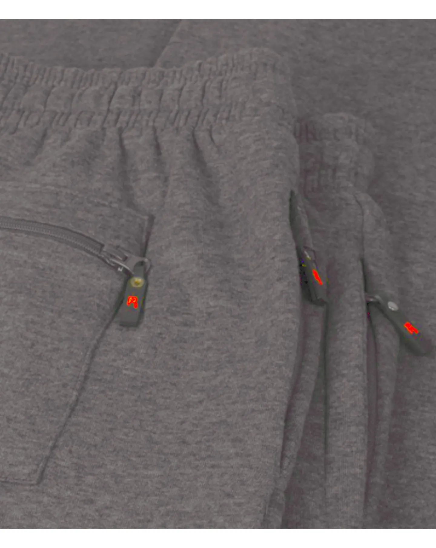 D555 Albert Heavy Weight Jogging Bottom With Open Hem & Zipper Pockets Grey