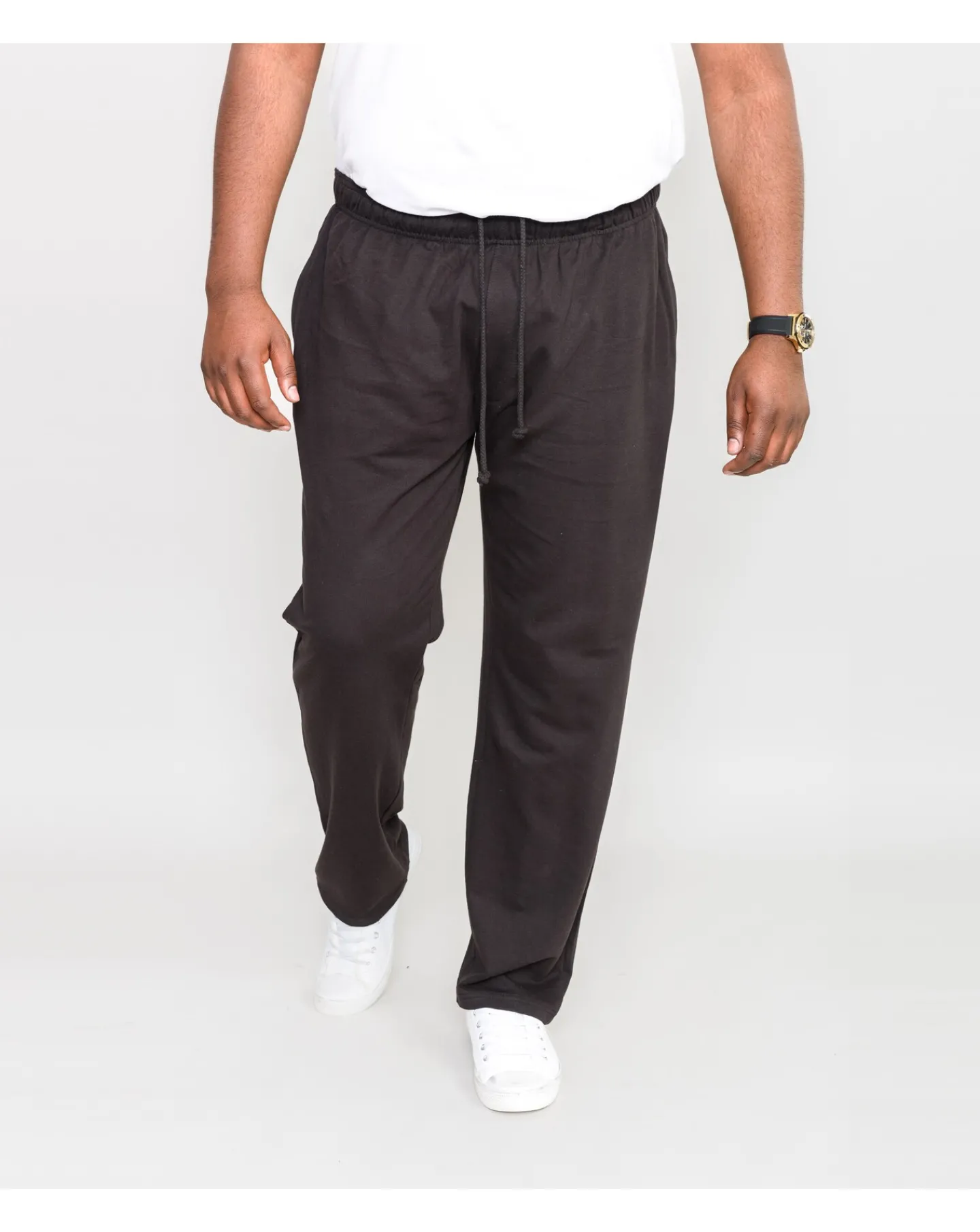 D555 Rory Lightweight Cotton Jogging Bottom With Open Hem & Zipper Pockets