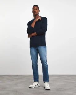 Jacamo Dark Cotton Crew Neck Jumper