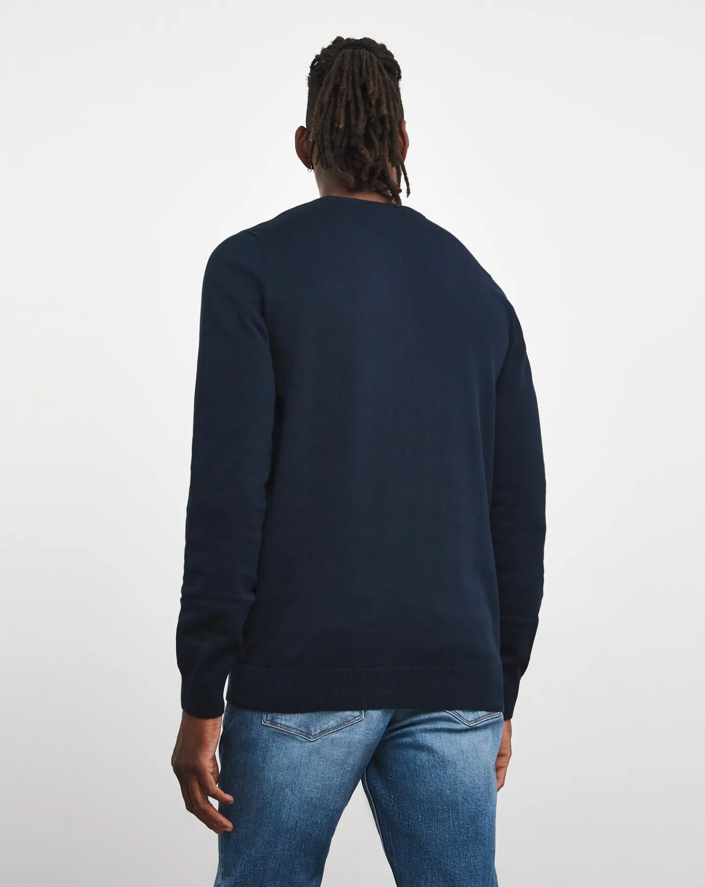 Jacamo Dark Cotton Crew Neck Jumper