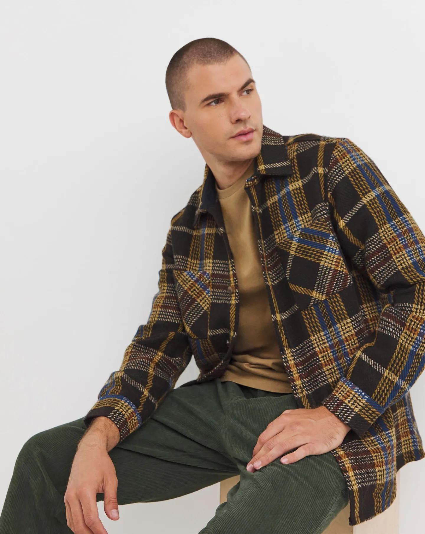 Jacamo Double Pocket Check Overshirt