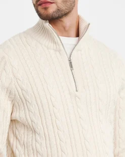 Jacamo Cable Knit 1/4 Zip