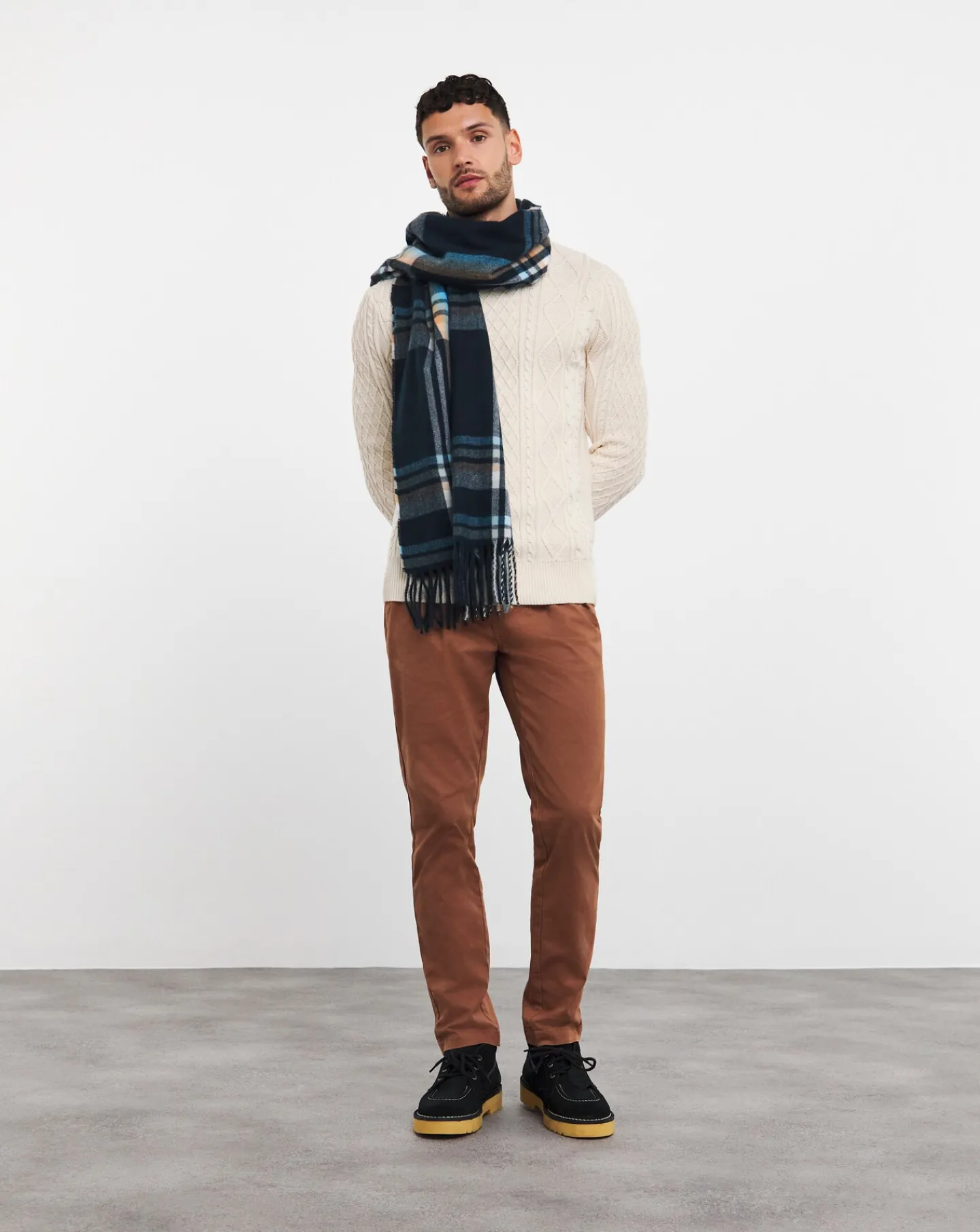 Jacamo Cable Knit Crew Neck