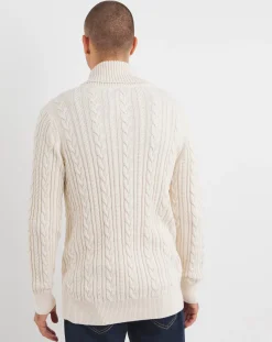 Jacamo Cable Knit Shawl Neck Cardigan