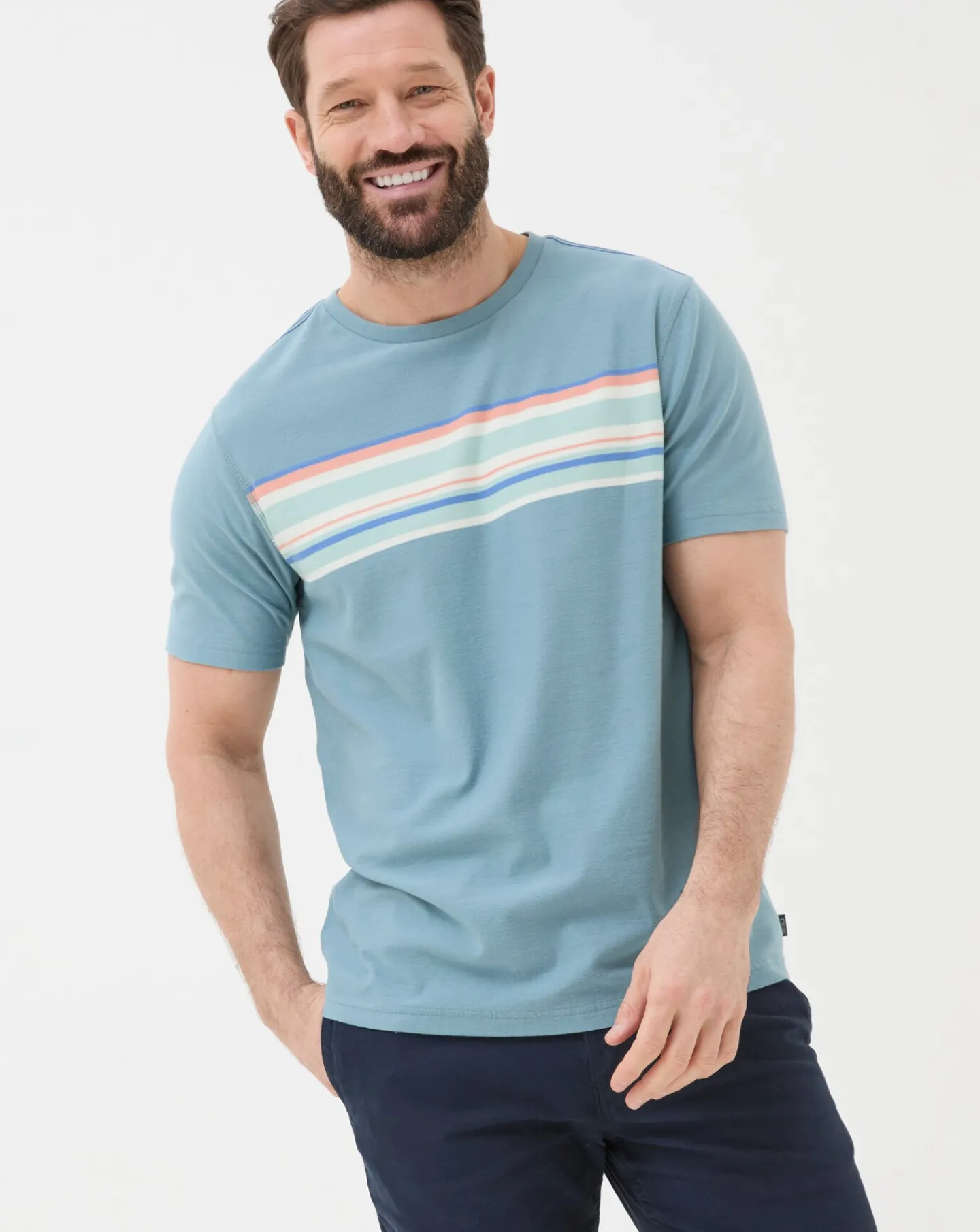 FatFace Chest Stripe T-Shirt