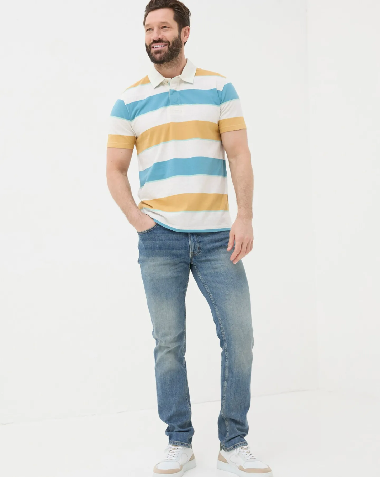 FatFace Hastings Stripe Polo