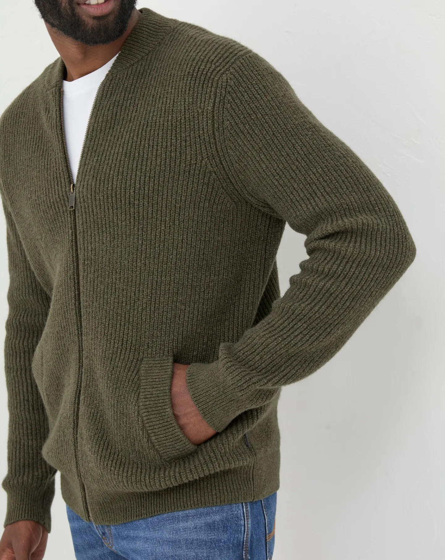 FatFace Knitted Bomber