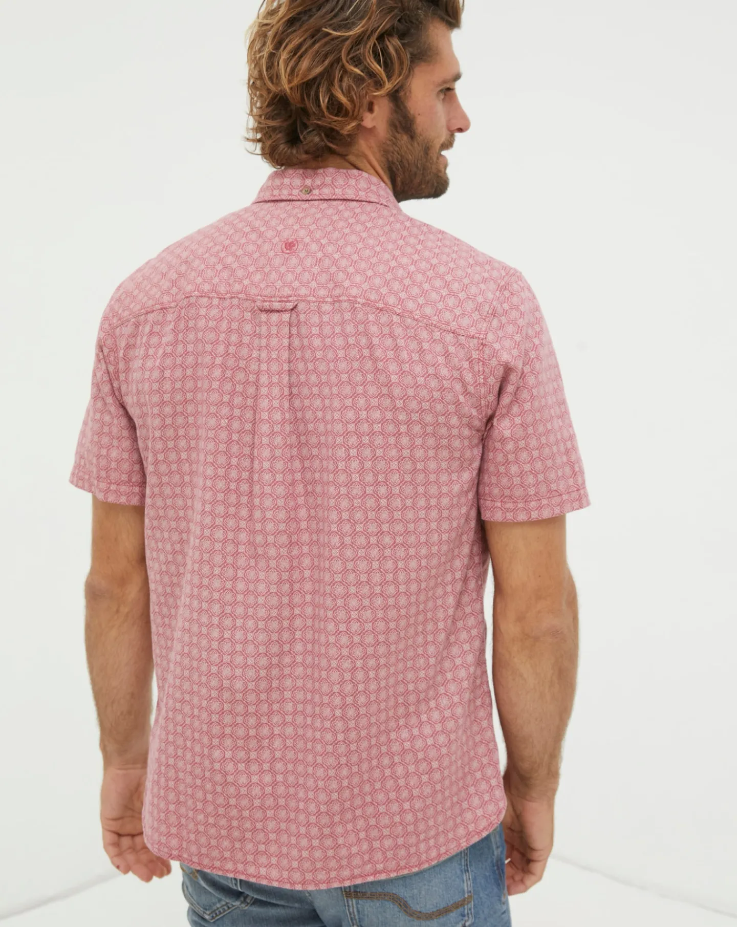 FatFace Linear Short Sleeve Print Shirt