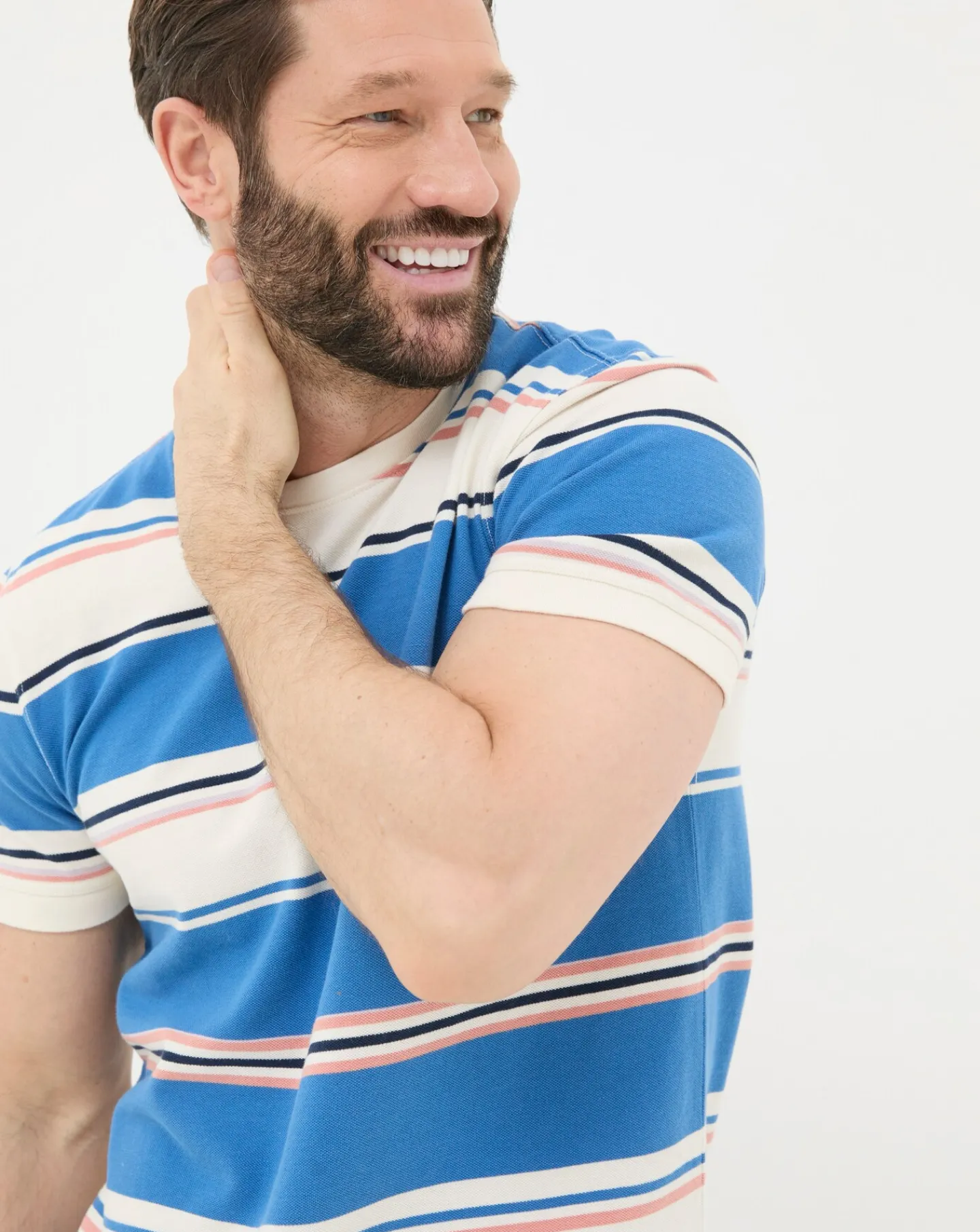 FatFace Pique Stripe T-Shirt