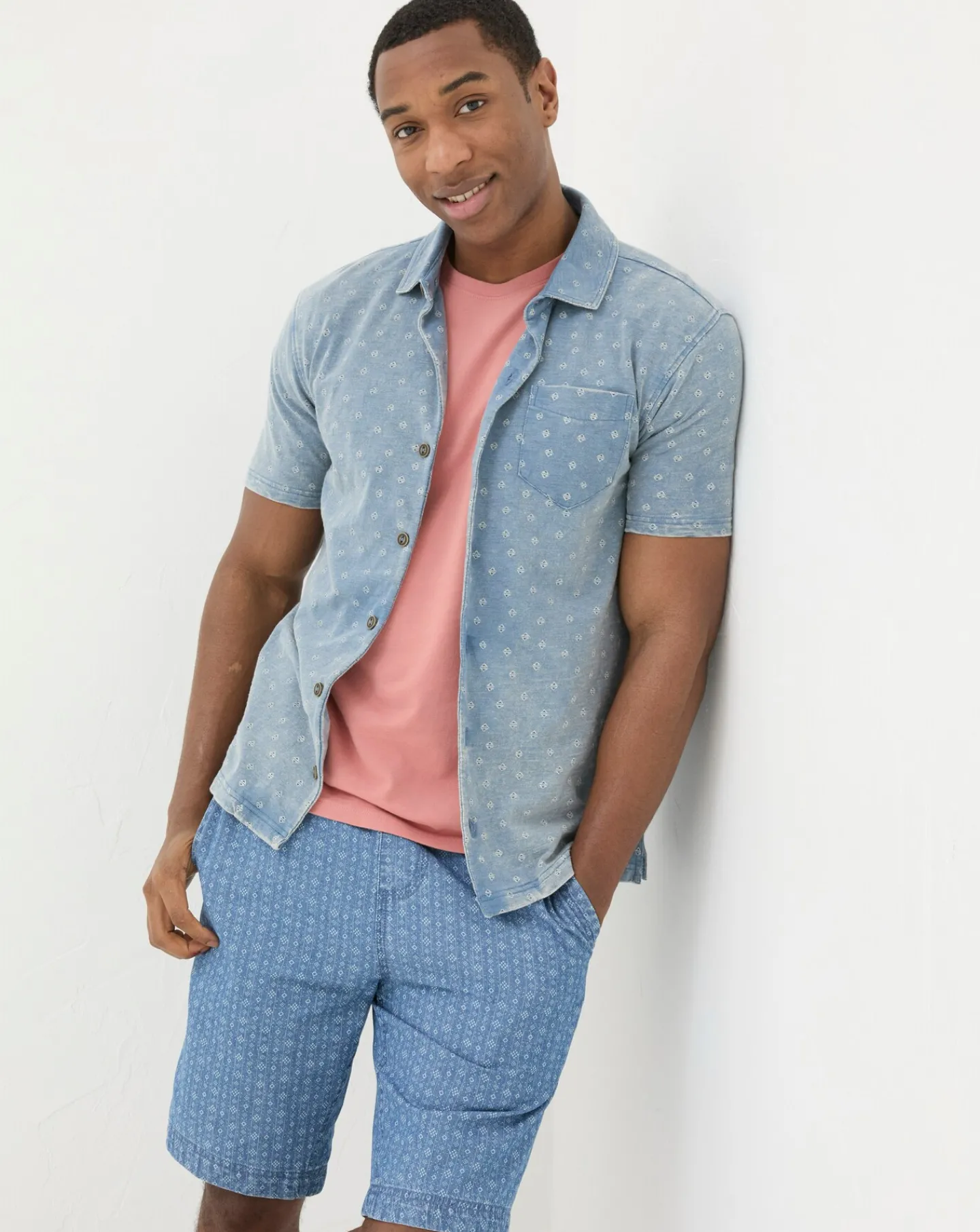 FatFace Truro Geo Jersey Shirt