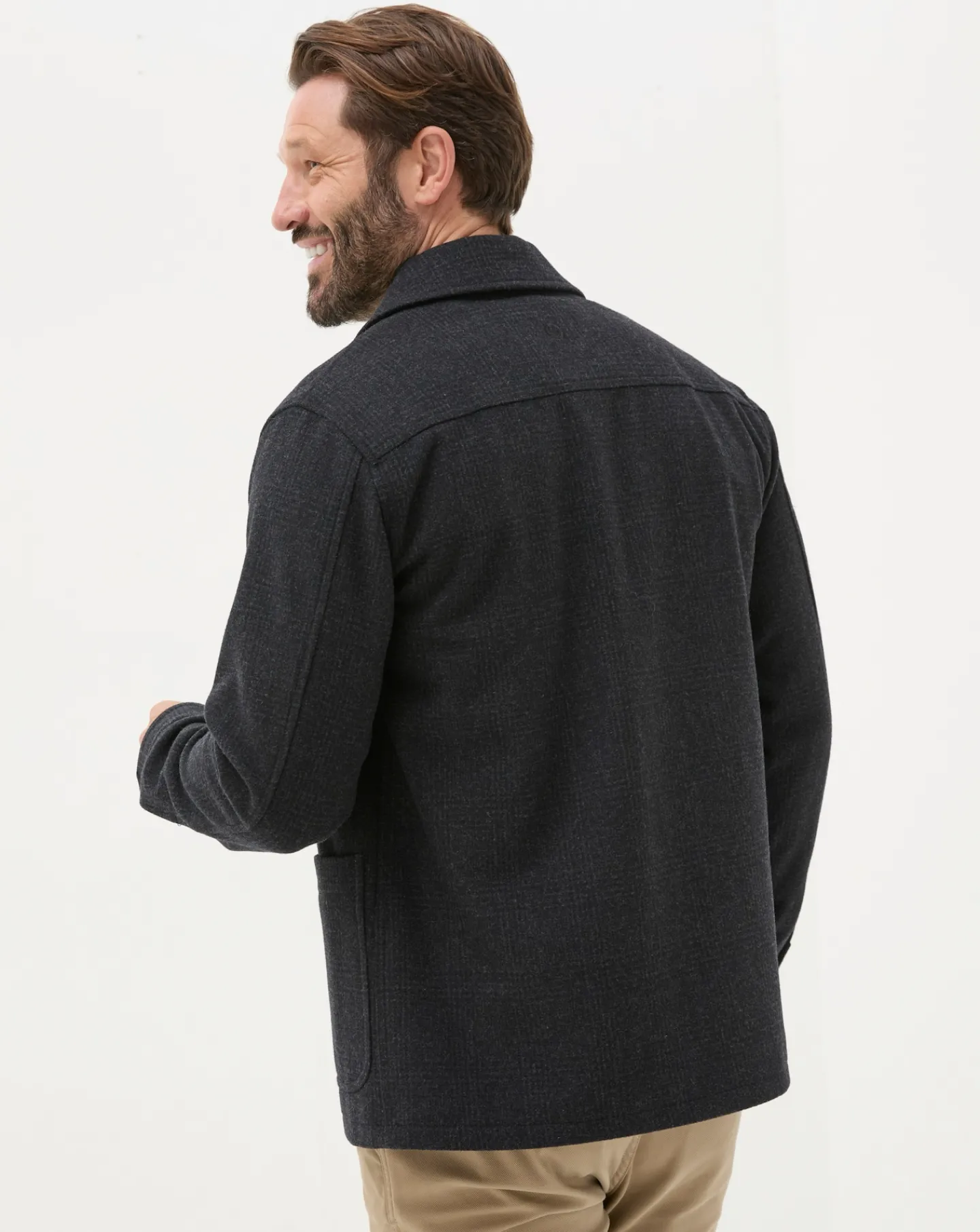FatFace Wool Check Worker Jacket