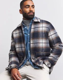 Jacamo Faux Wool Check Zip Detail Shacket