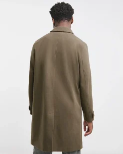 Jacamo Faux Wool Mac with Cuff Tabs