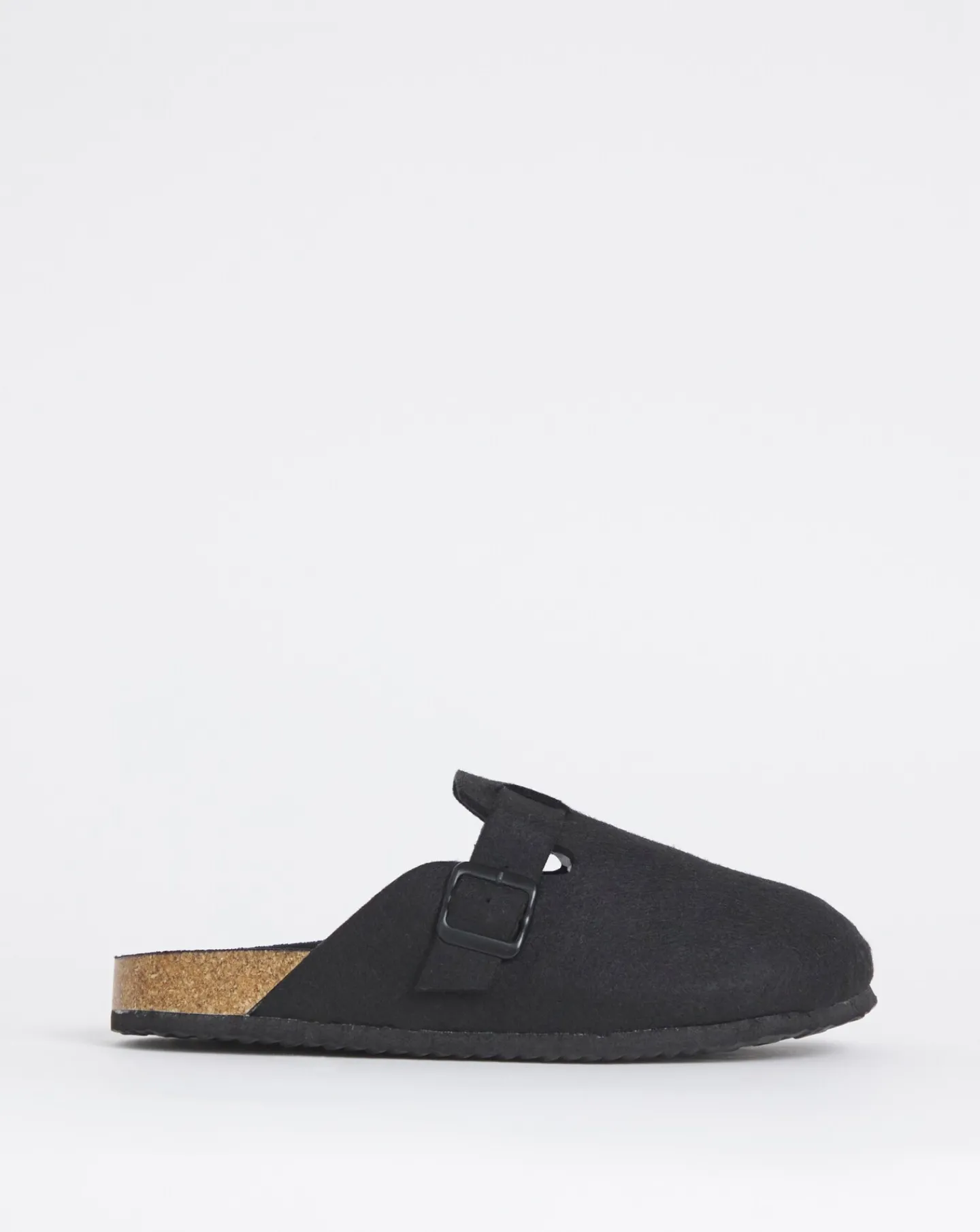 Jacamo Felt Buckle Mule Slipper Wide